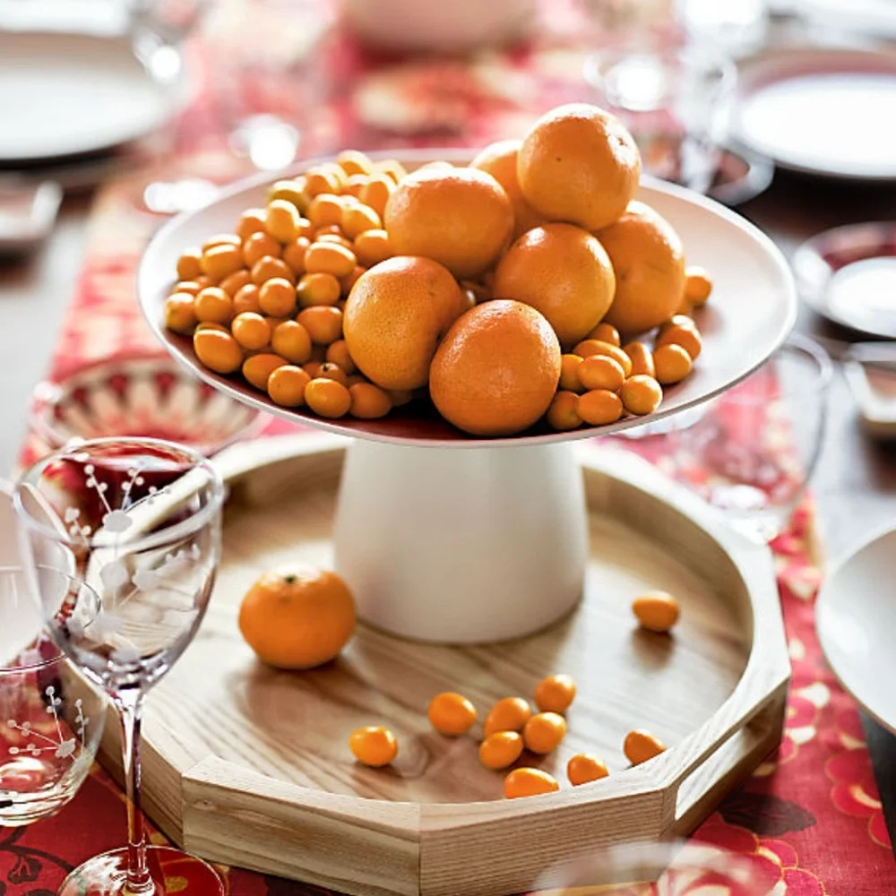 New! Crate&Barrel natural finish wooden serving tray